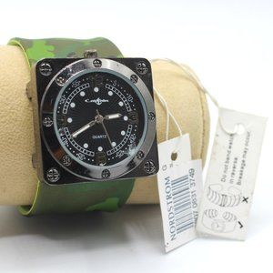 Captain by Collezio 35mm Watch, Gun Metal Tone,Camo Snap Close Band Nordstrom NW